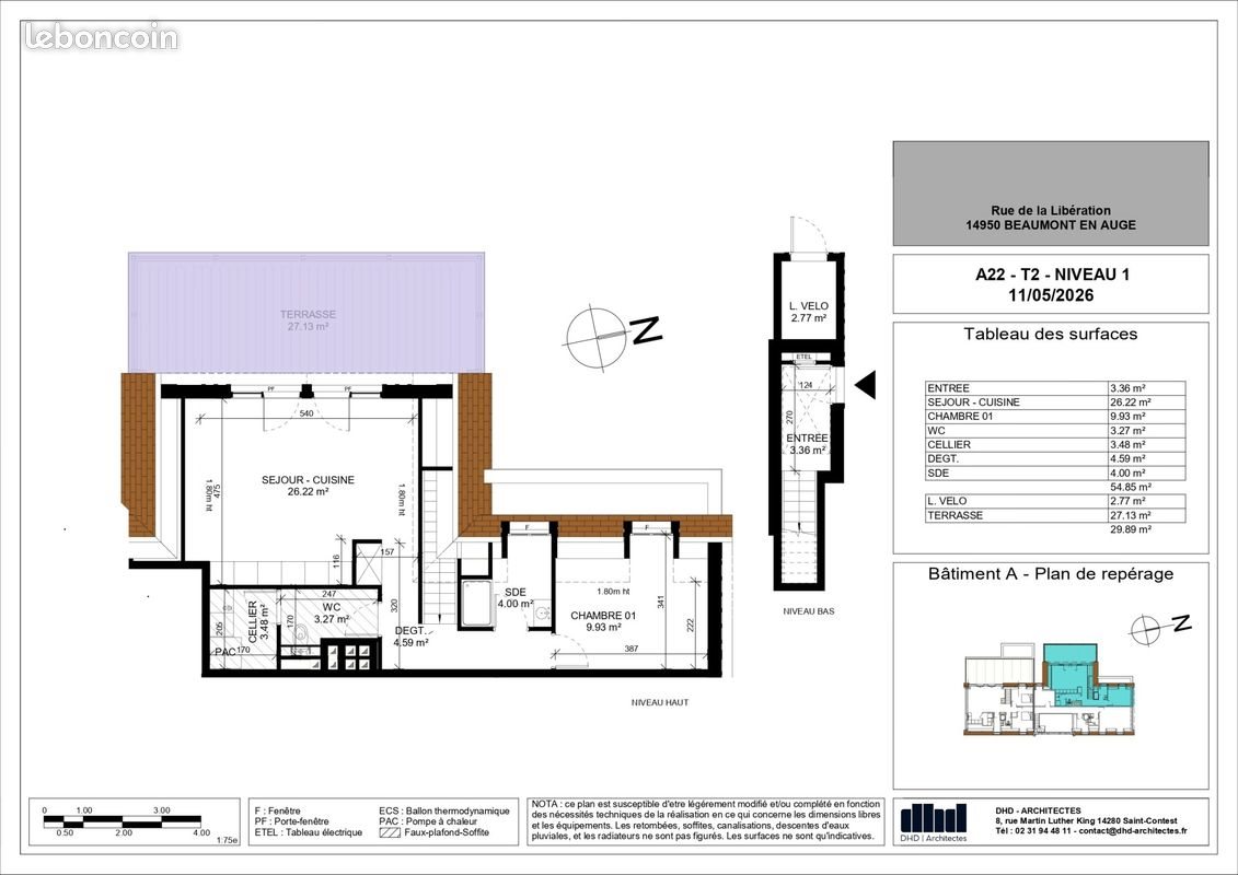 Appartement à vendre, 55m², Beaumont-en-Auge