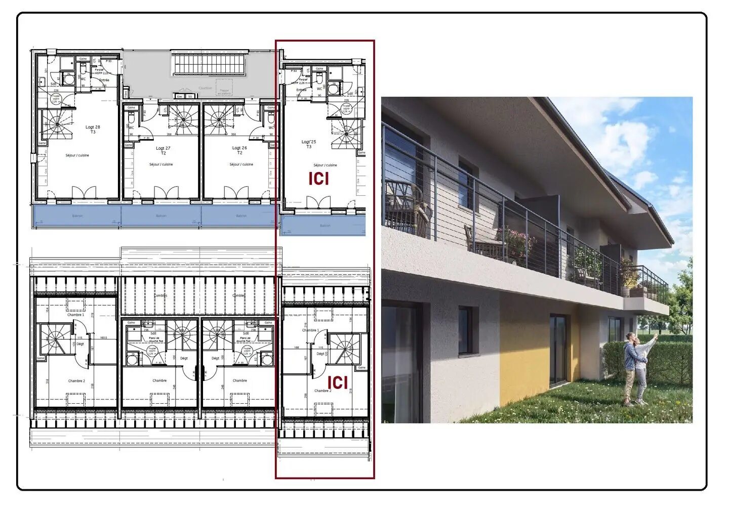 Appartement à vendre, 64m², Eterville