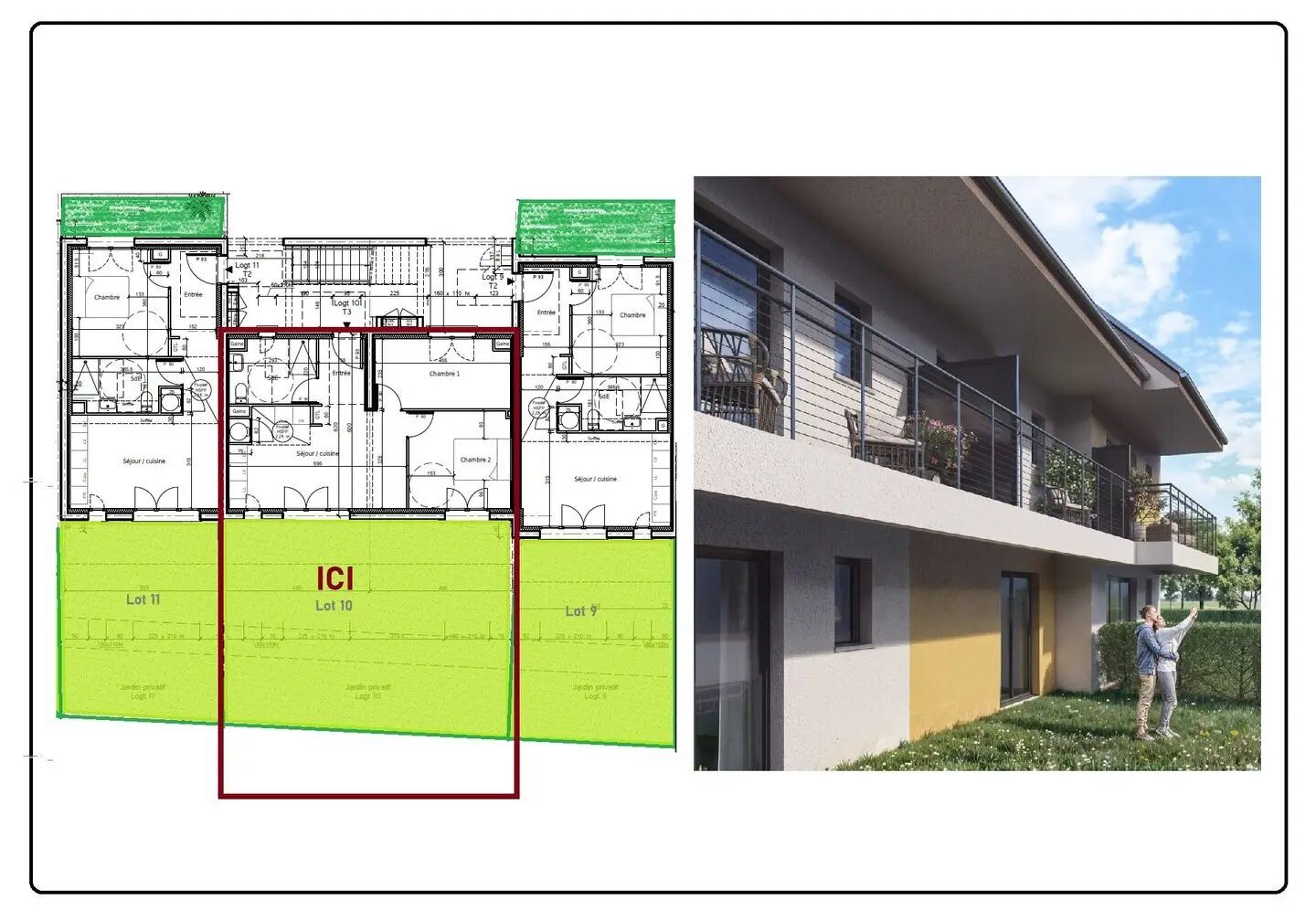 Appartement à vendre, 50m², Eterville