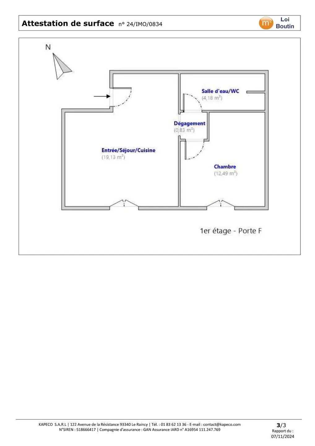 Appartement à louer, 38m², Sarcelles