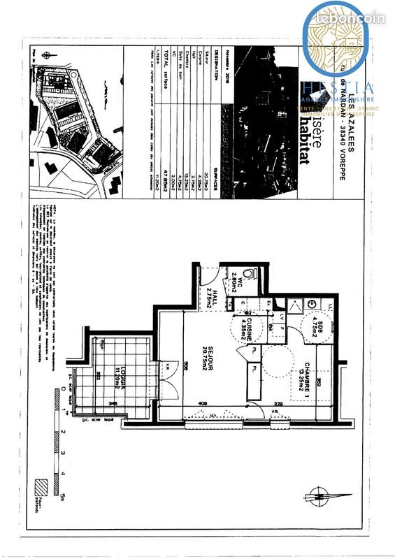 Appartement à louer, 48m², Voreppe