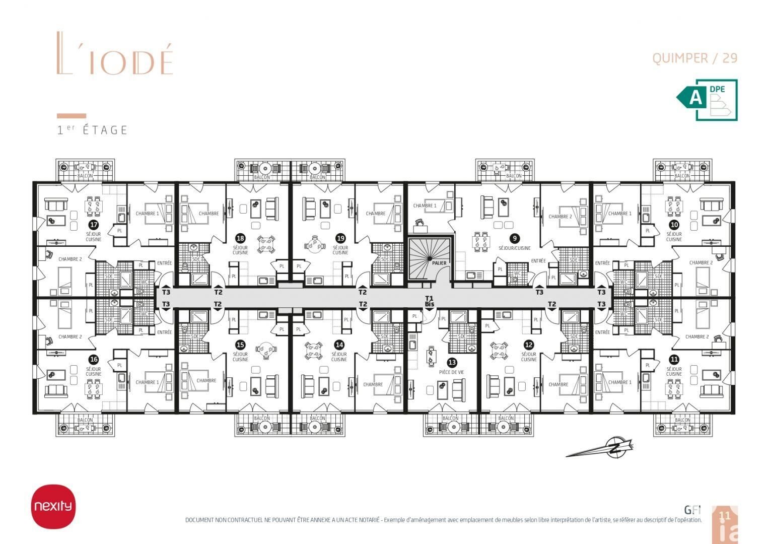 Appartement à vendre, 45m², Quimper