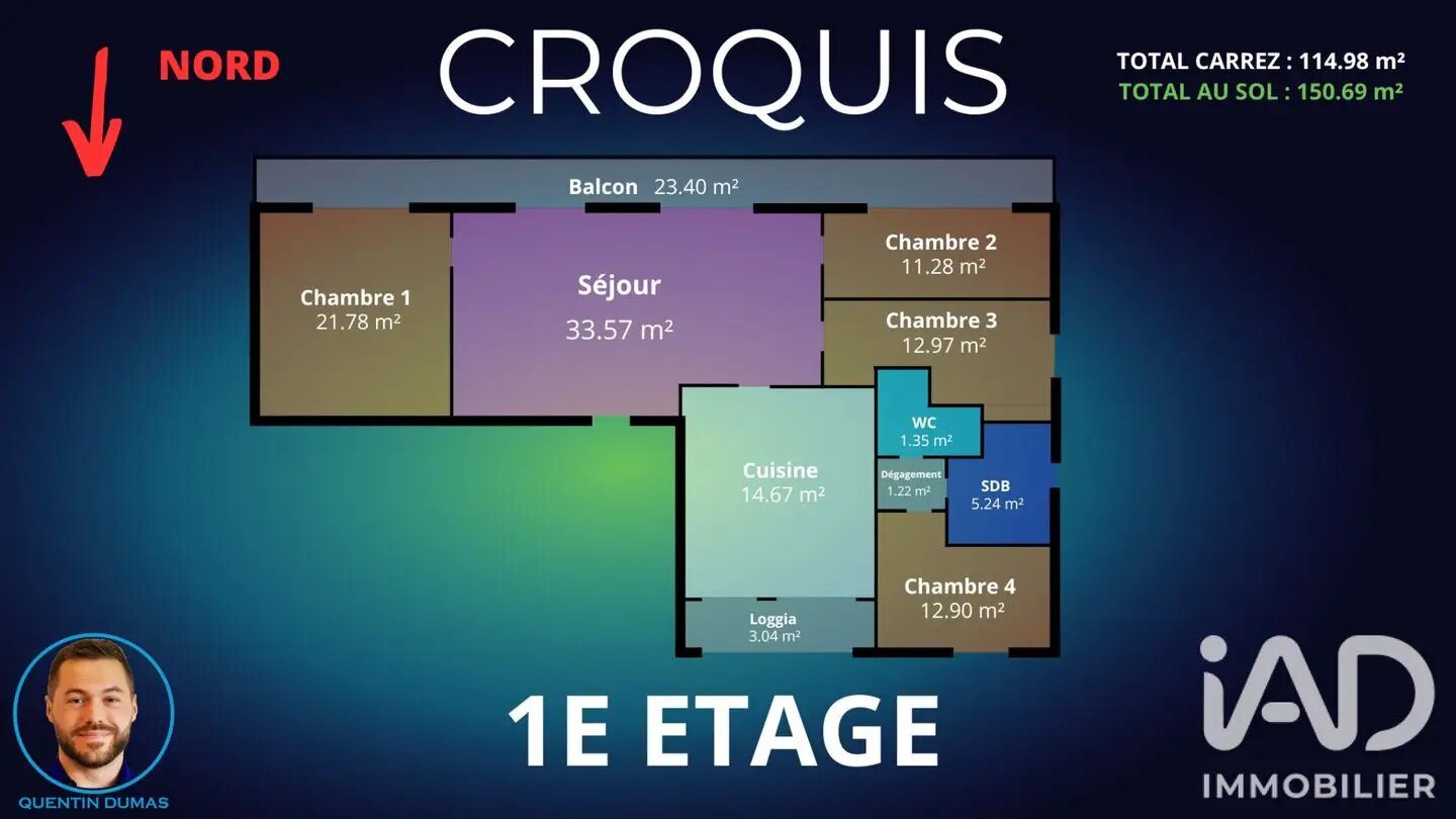 Appartement à vendre, 115m², Bayonne