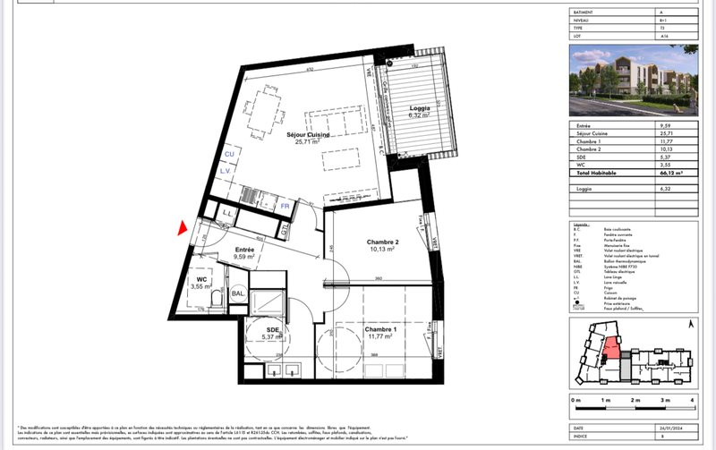 Appartement à vendre, 66m², Carcans