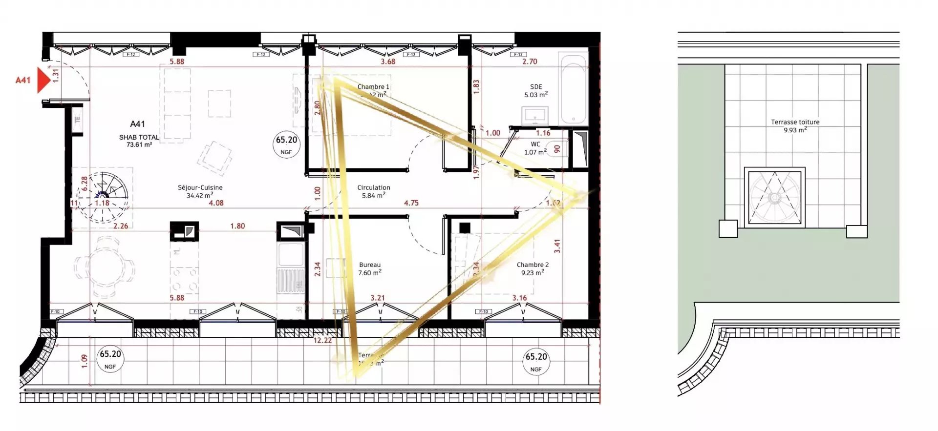 Appartement à vendre, 74m², Paris 13ème