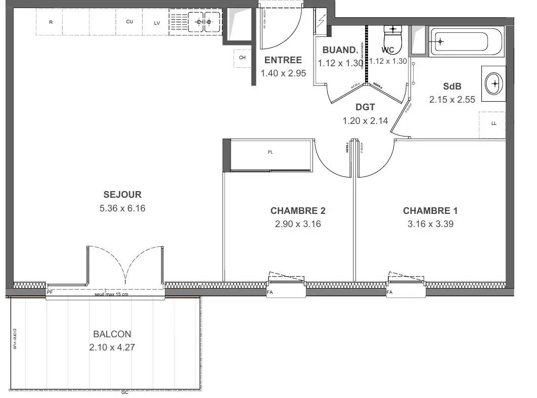 Appartement à louer, 64m², Thonon-les-Bains