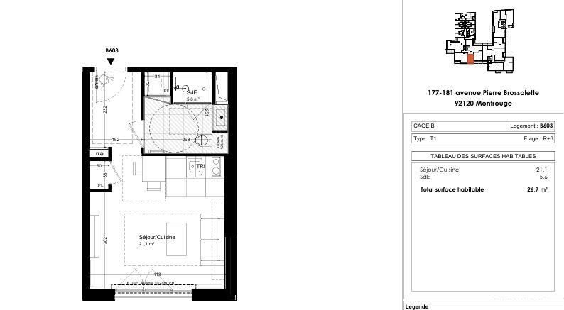 Appartement à vendre, 26m², Montrouge