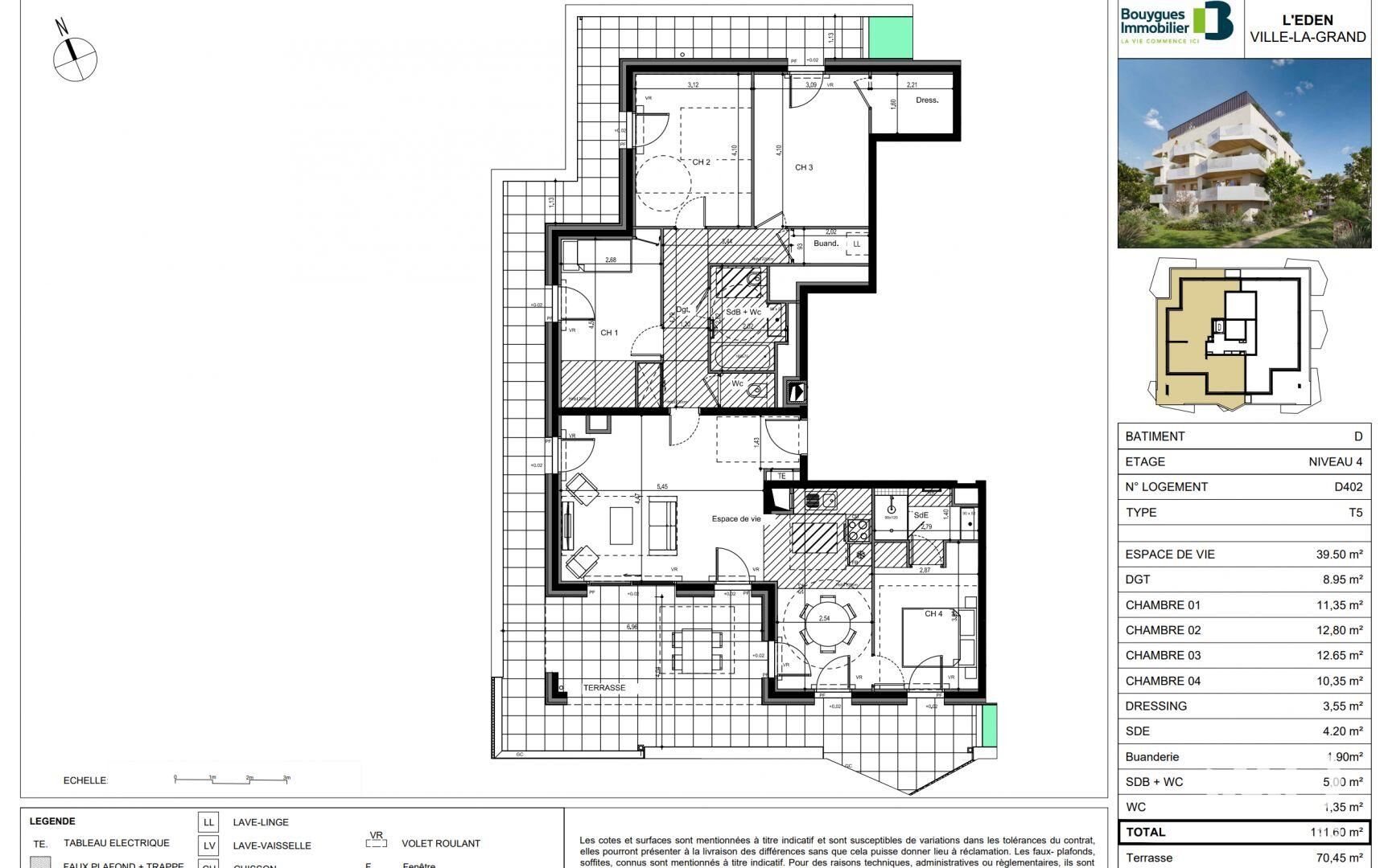 Appartement à vendre, 111m², Ville-la-Grand