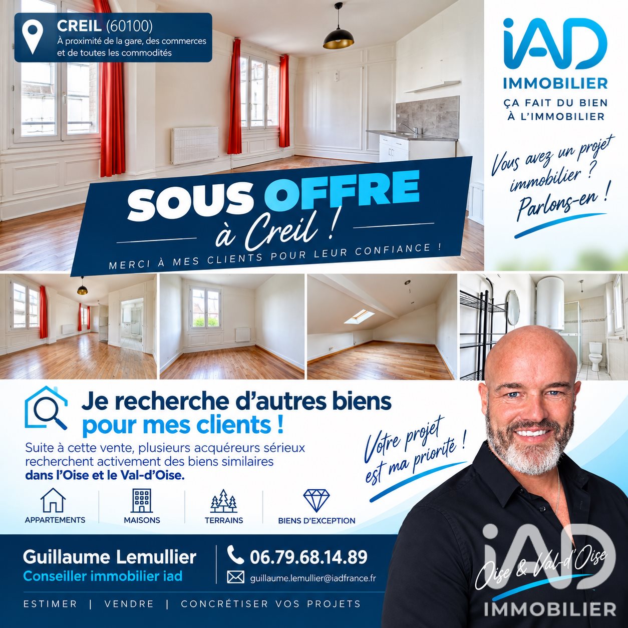 Appartement à vendre, 57m², Creil