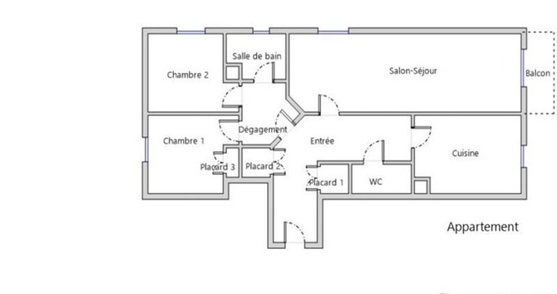 Appartement à vendre, 63m², Saint-Thibault-des-Vignes