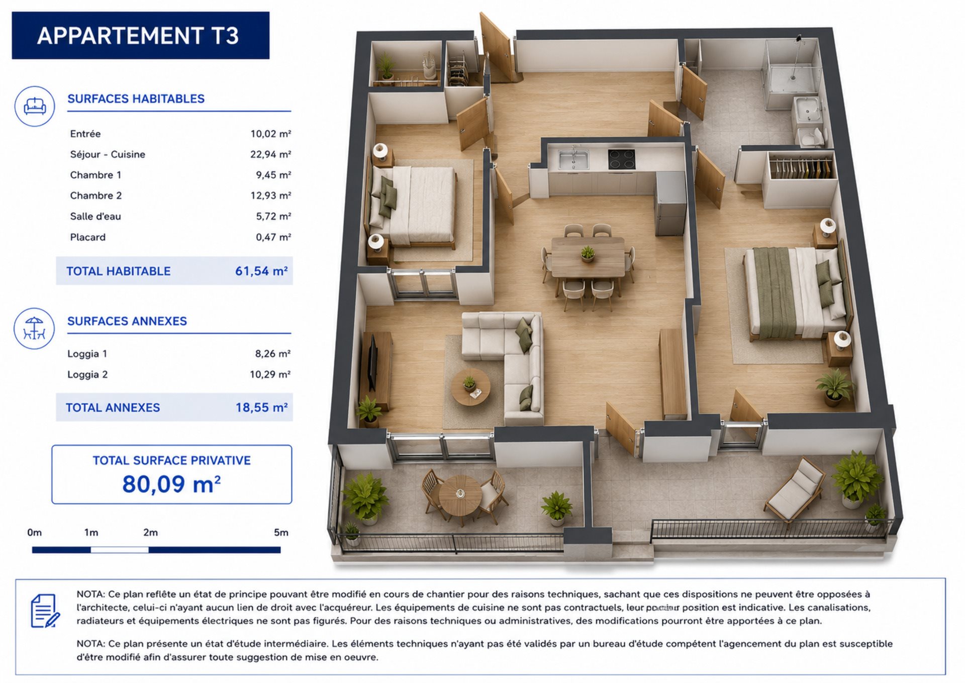 Appartement à vendre, 61m², Maromme