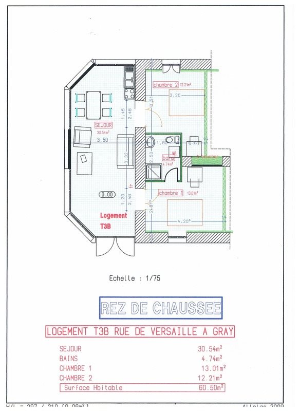 Appartement à vendre, 62m², Gray