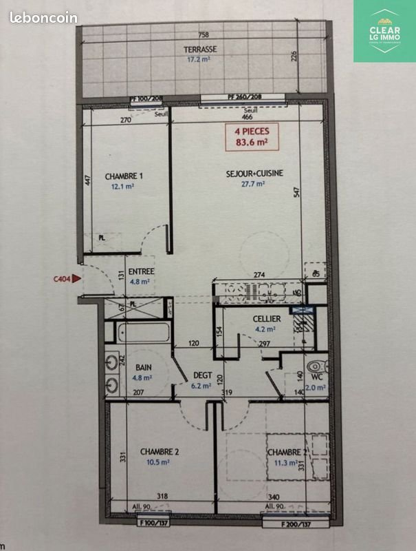 Appartement à vendre, 83m², Metz