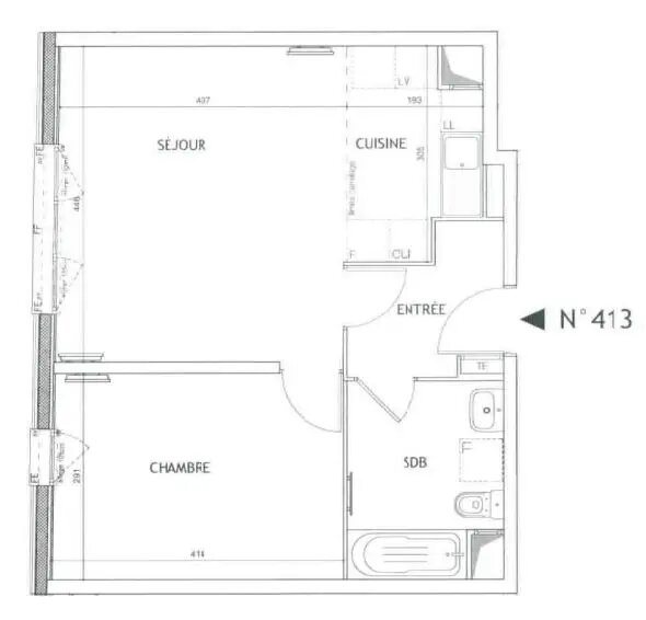 Appartement à louer, 45m², Montreuil