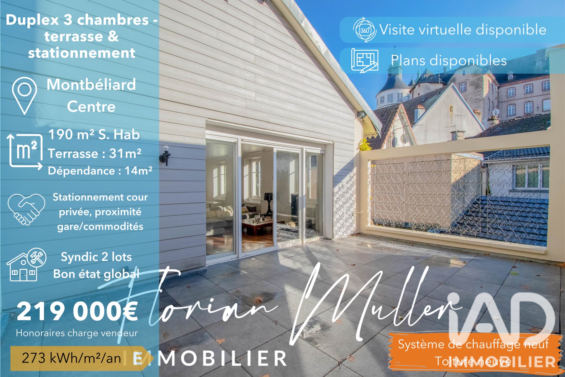 Appartement à vendre, 190m², Montbéliard
