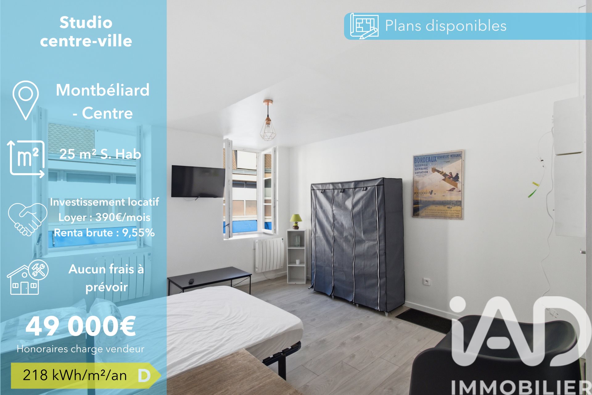 Appartement à vendre, 25m², Montbéliard