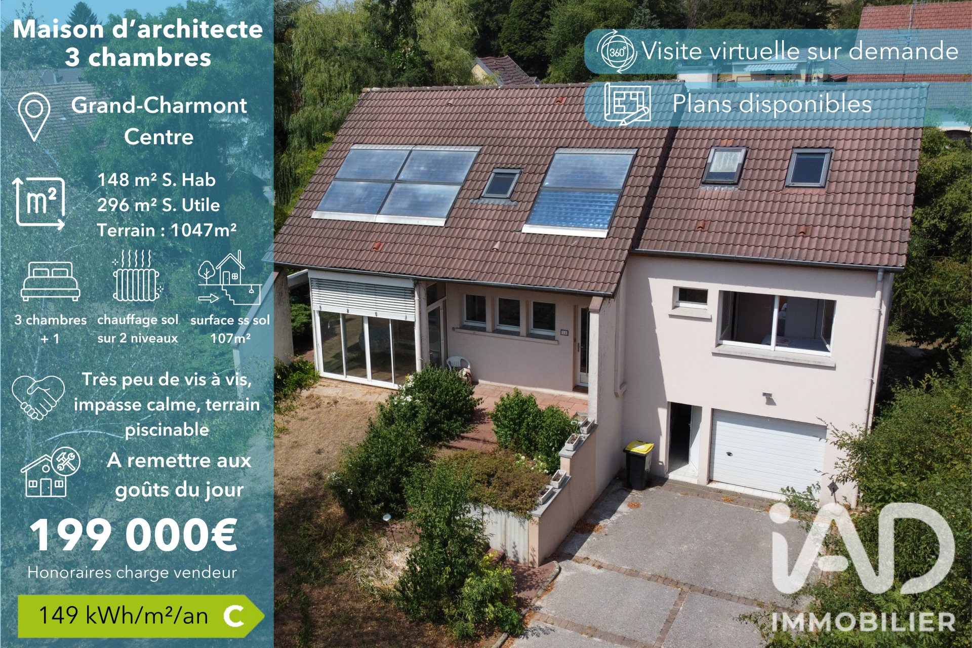 Maison à vendre, 148m², Grand-Charmont