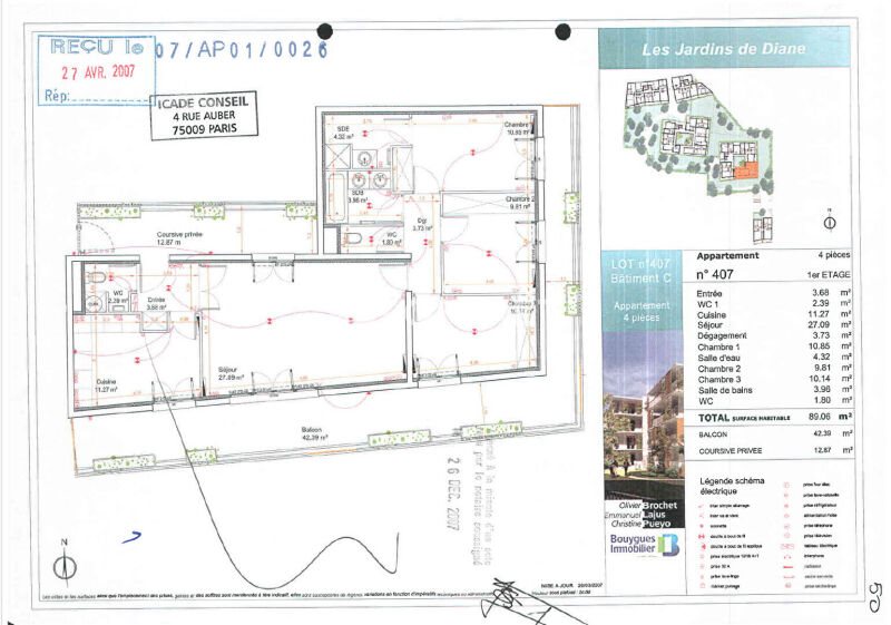 Appartement à louer, 89m², Mérignac