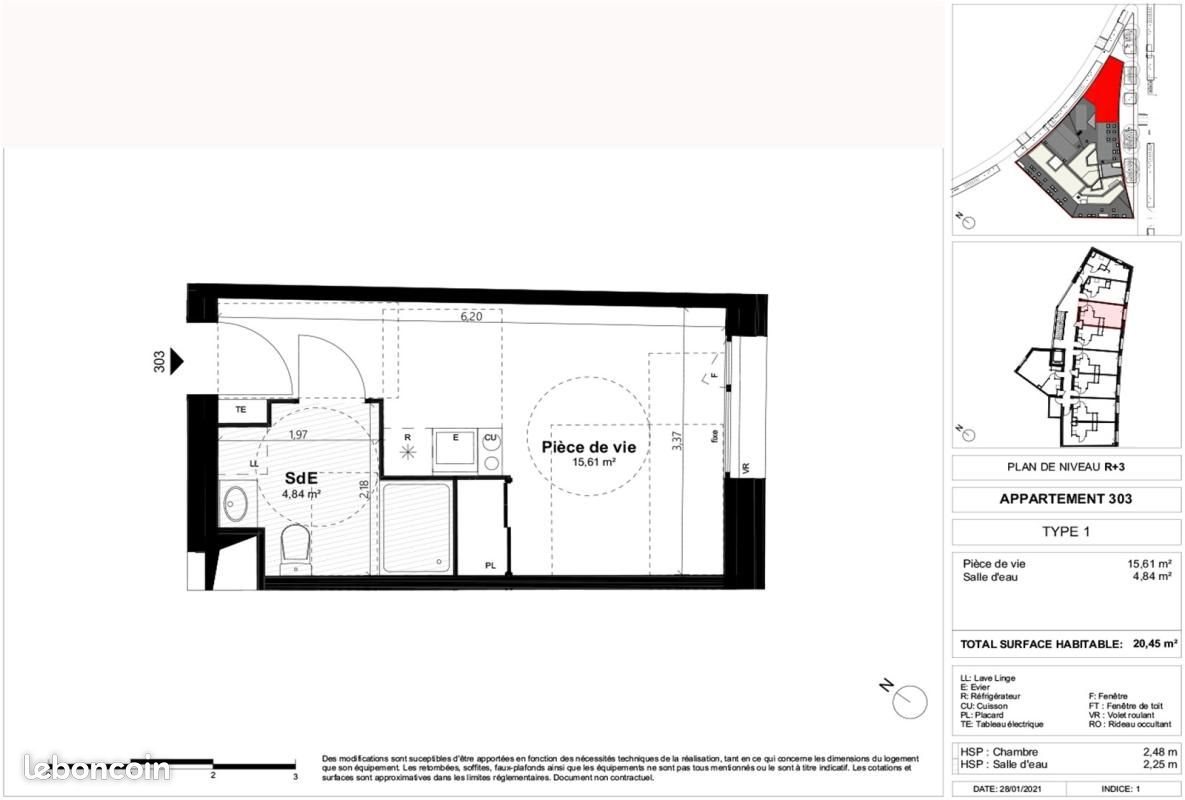 Appartement à louer, 20m², Bordeaux