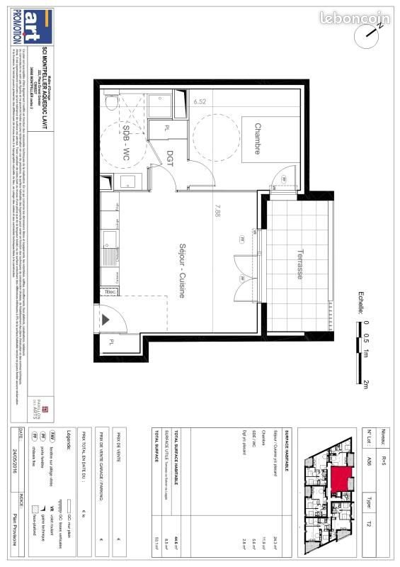 Appartement à louer, 44m², Montpellier