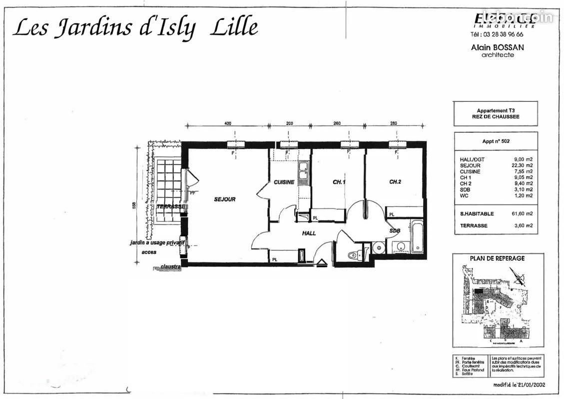 Appartement à louer, 61m², Lille