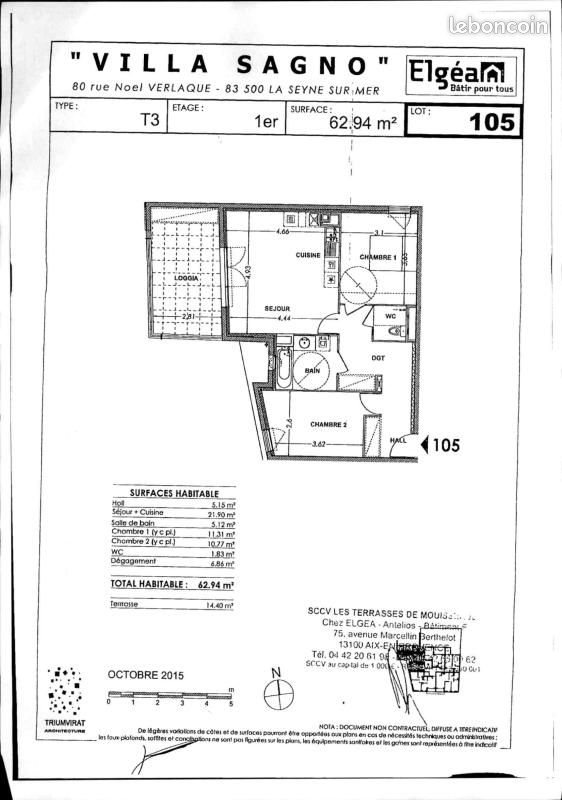 Appartement à louer, 62m², La Seyne-sur-Mer