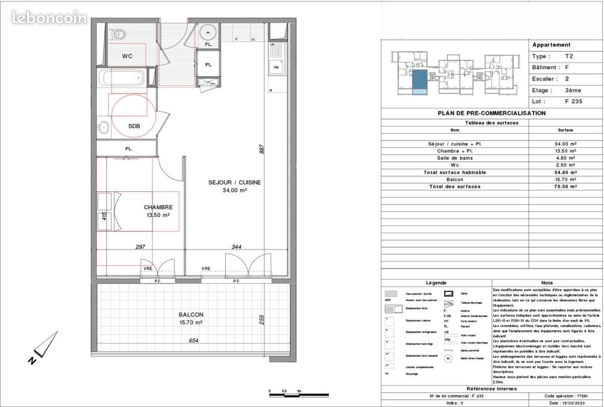 Appartement à louer, 54m², Saint-Raphaël