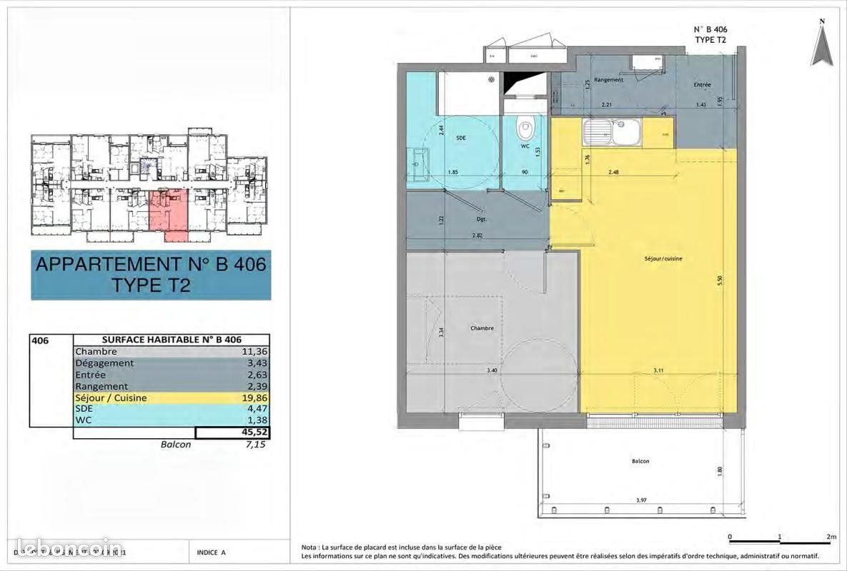 Appartement à louer, 45m², Le Petit-Quevilly