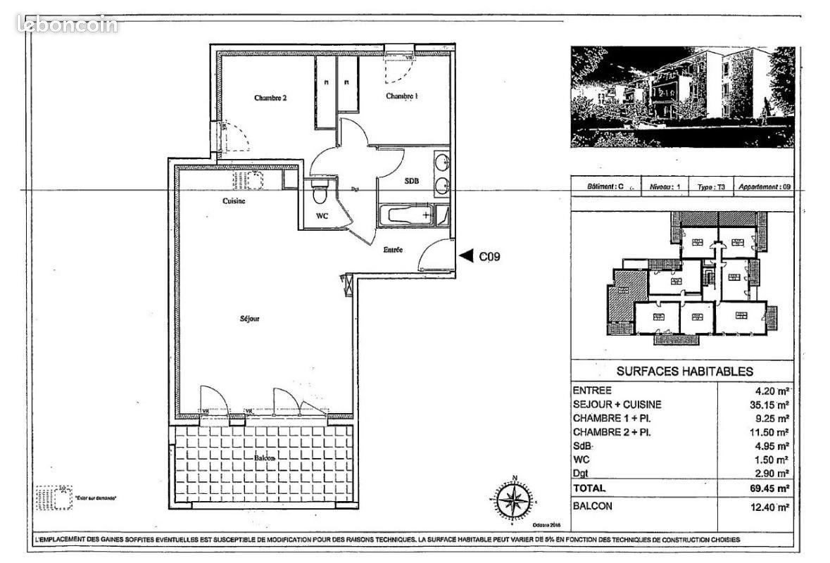 Appartement à louer, 69m², Avignon