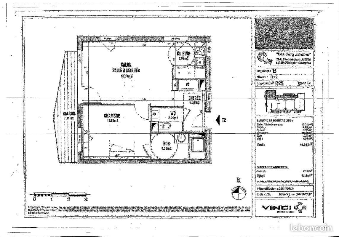 Appartement à louer, 44m², Décines-Charpieu