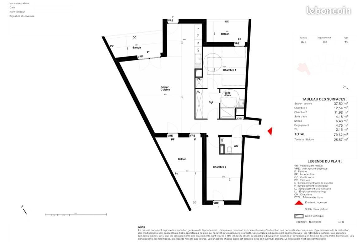 Appartement à louer, 79m², Carquefou