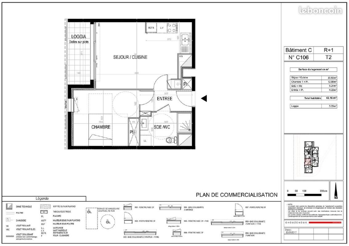 Appartement à louer, 43m², Cesson-Sévigné