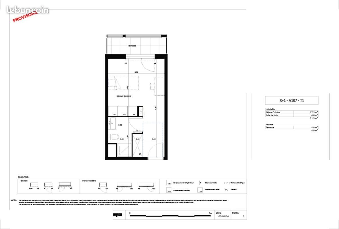 Appartement à louer, 21m², Dijon