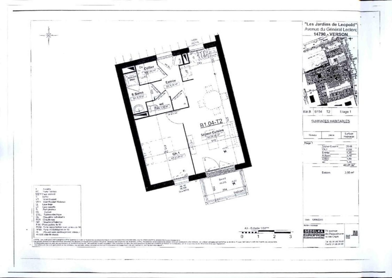 Appartement à louer, 42m², Verson