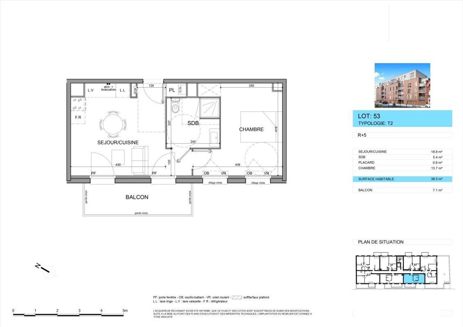 Appartement à louer, 38m², Roubaix