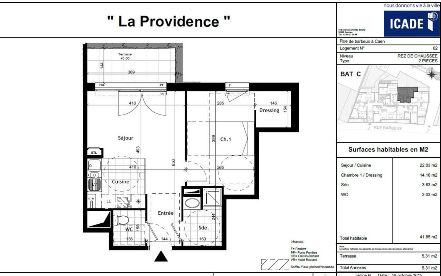 Appartement à louer, 41m², Caen