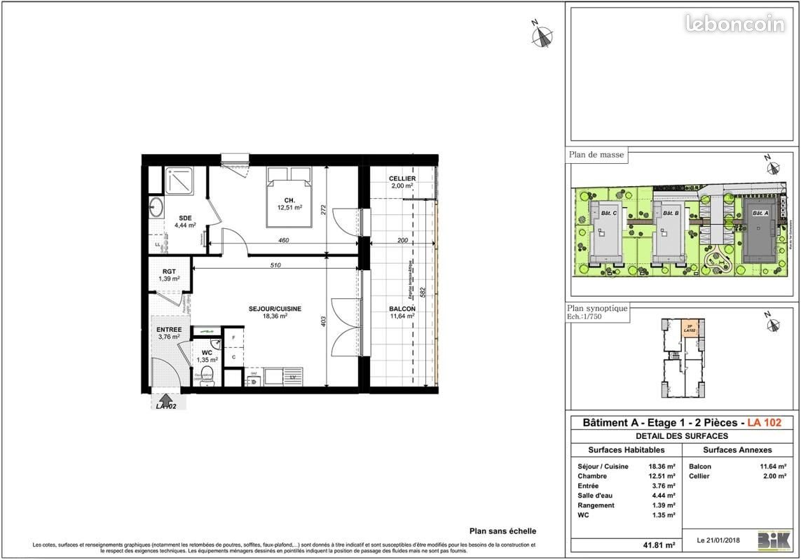 Appartement à louer, 41m², Colmar