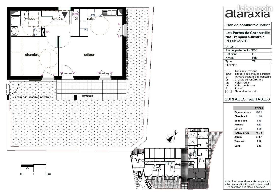 Appartement à louer, 45m², Plougastel-Daoulas