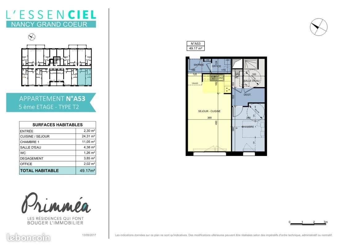 Appartement à louer, 49m², Nancy