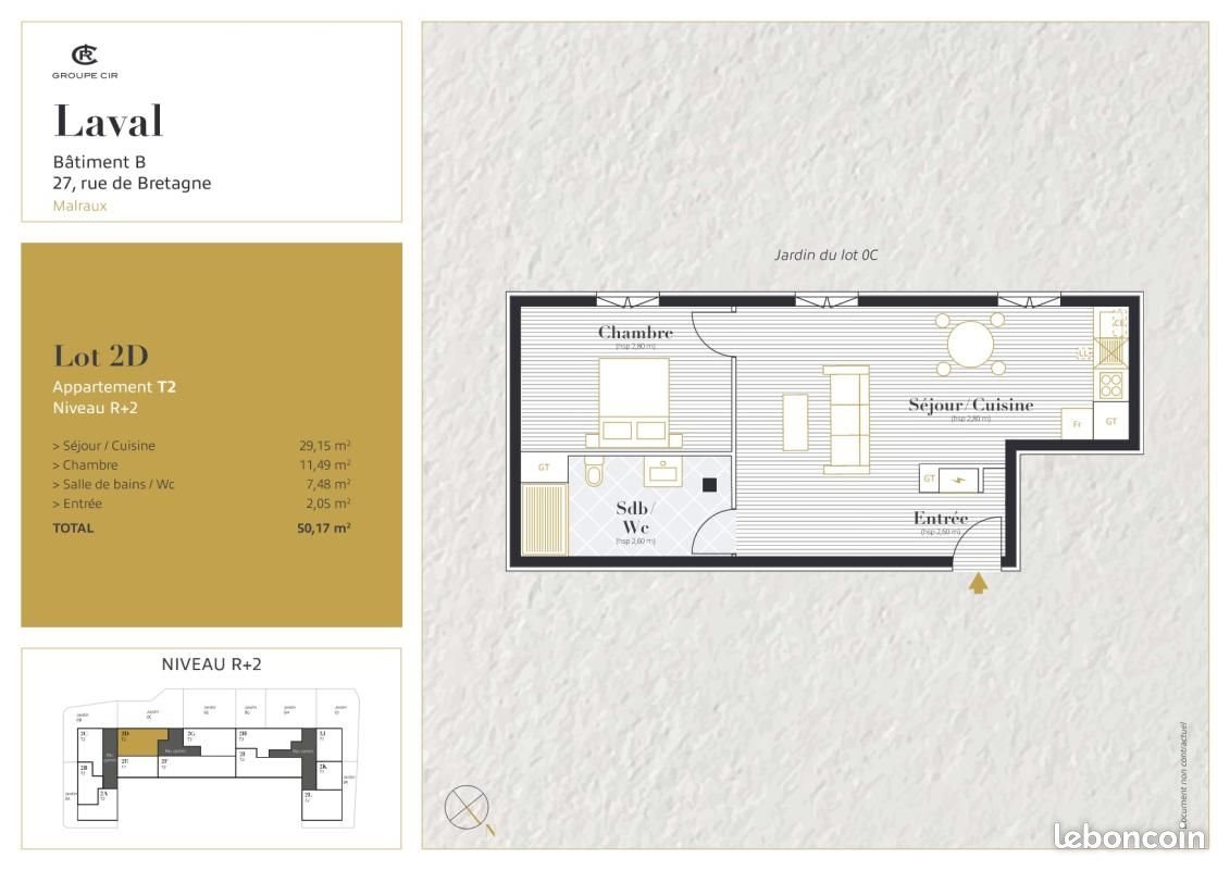 Appartement à louer, 50m², Laval
