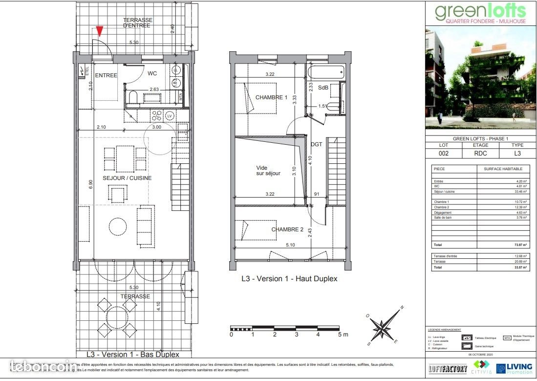 Appartement à louer, 73m², Mulhouse