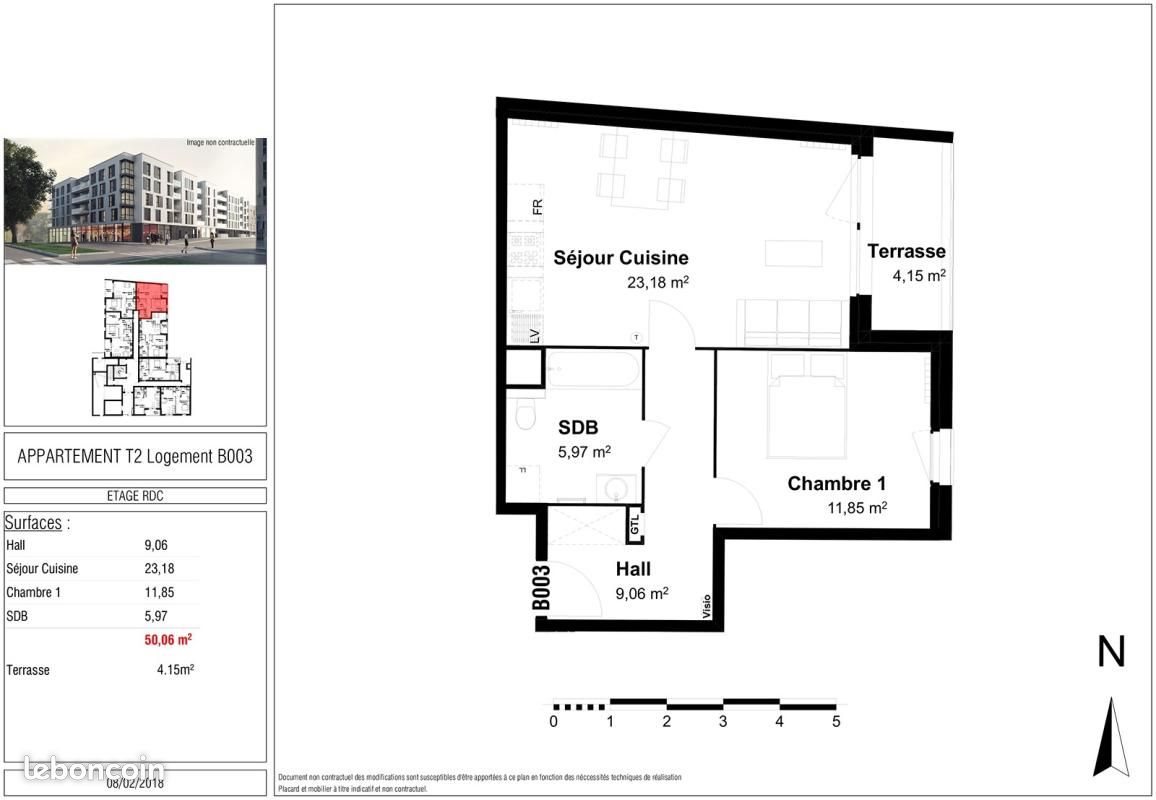 Appartement à louer, 50m², Arras