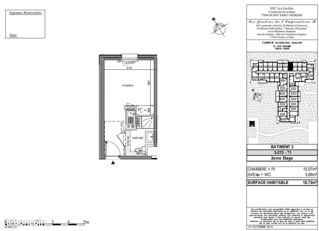 Appartement à louer, 18m², Ferrières-en-Brie