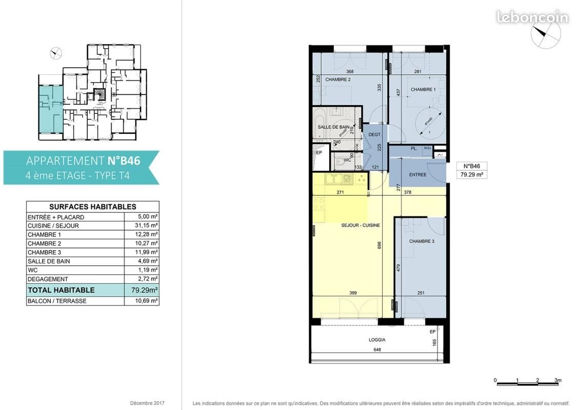 Appartement à louer, 79m², Nancy