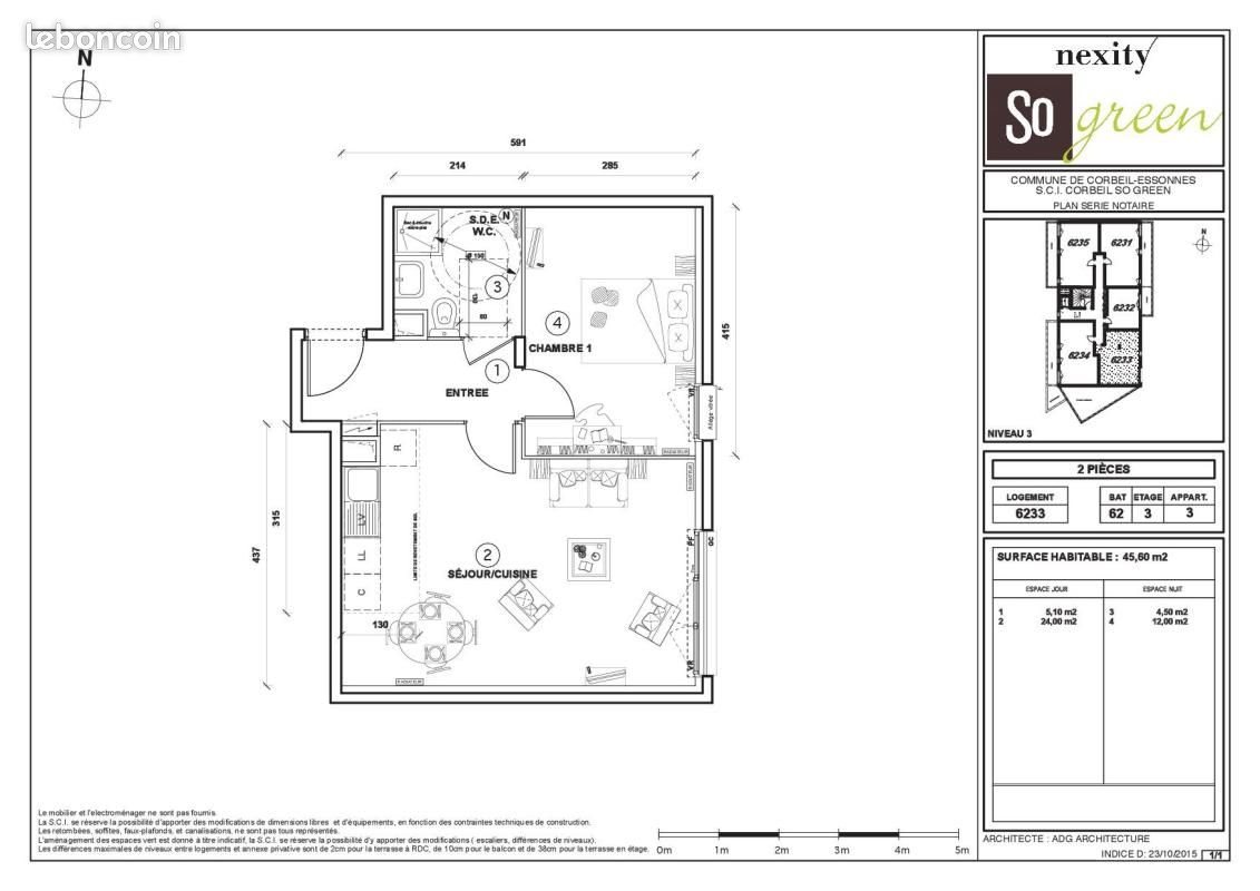 Appartement à louer, 45m², Corbeil-Essonnes
