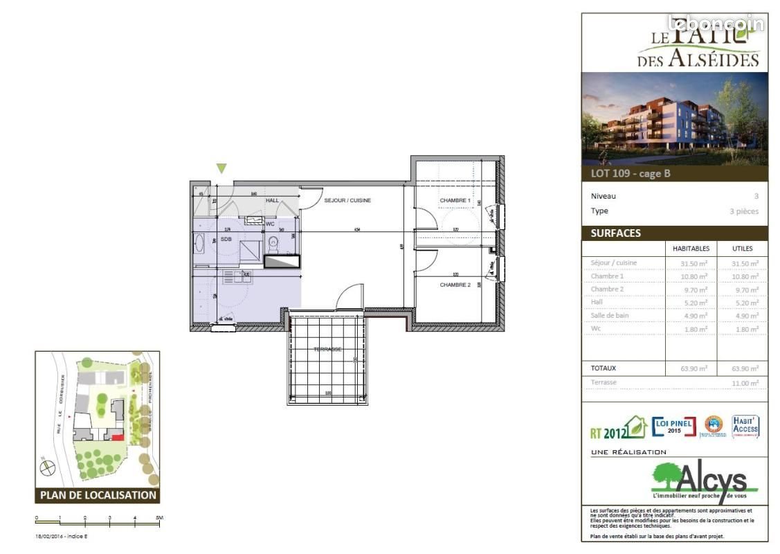 Appartement à louer, 63m², Illkirch-Graffenstaden