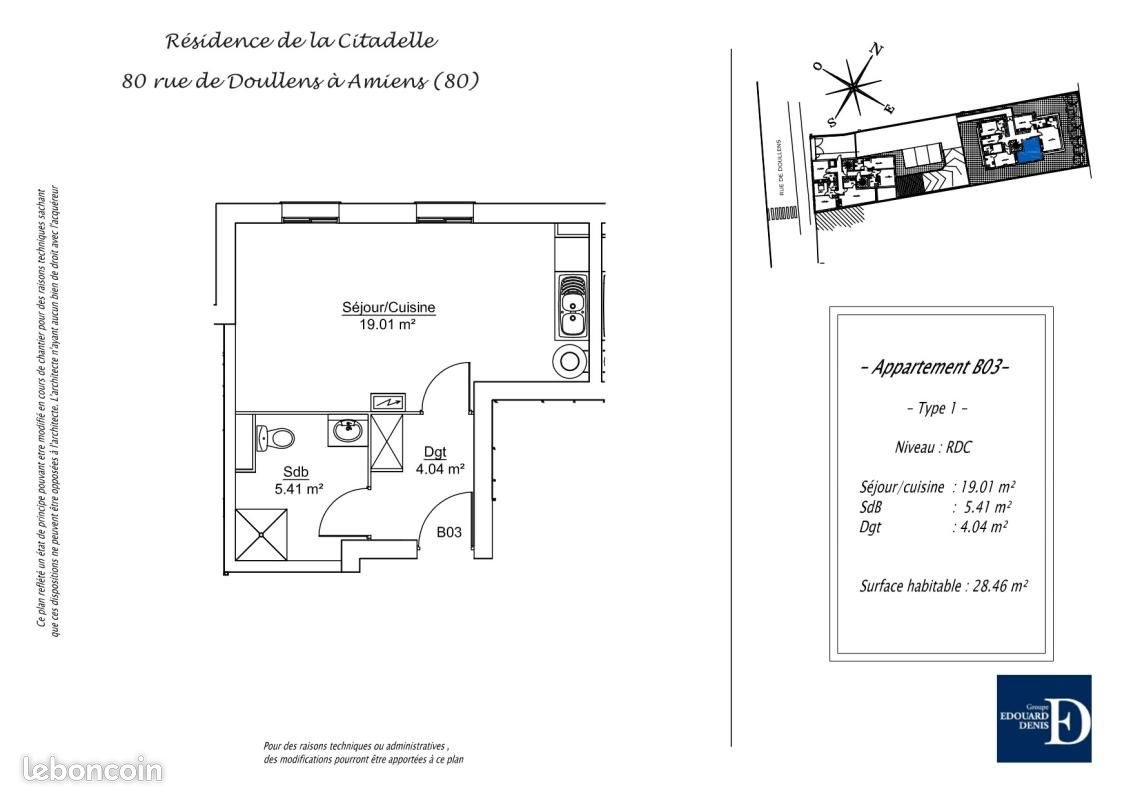 Appartement à louer, 28m², Amiens