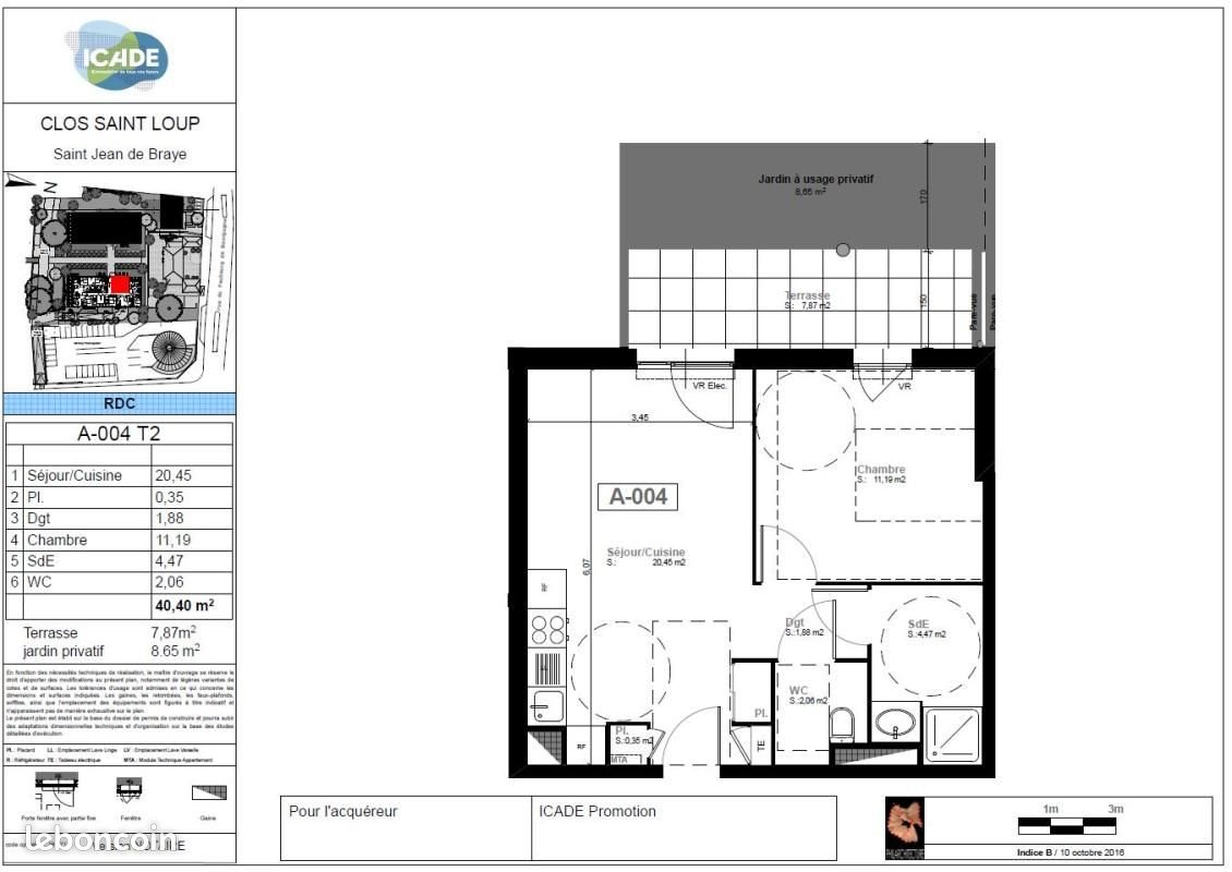 Appartement à louer, 40m², Saint-Jean-de-Braye