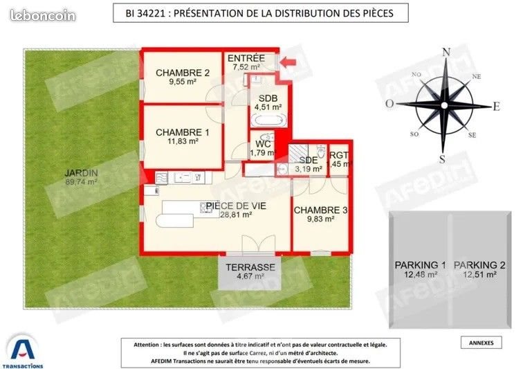Appartement à louer, 78m², Chelles