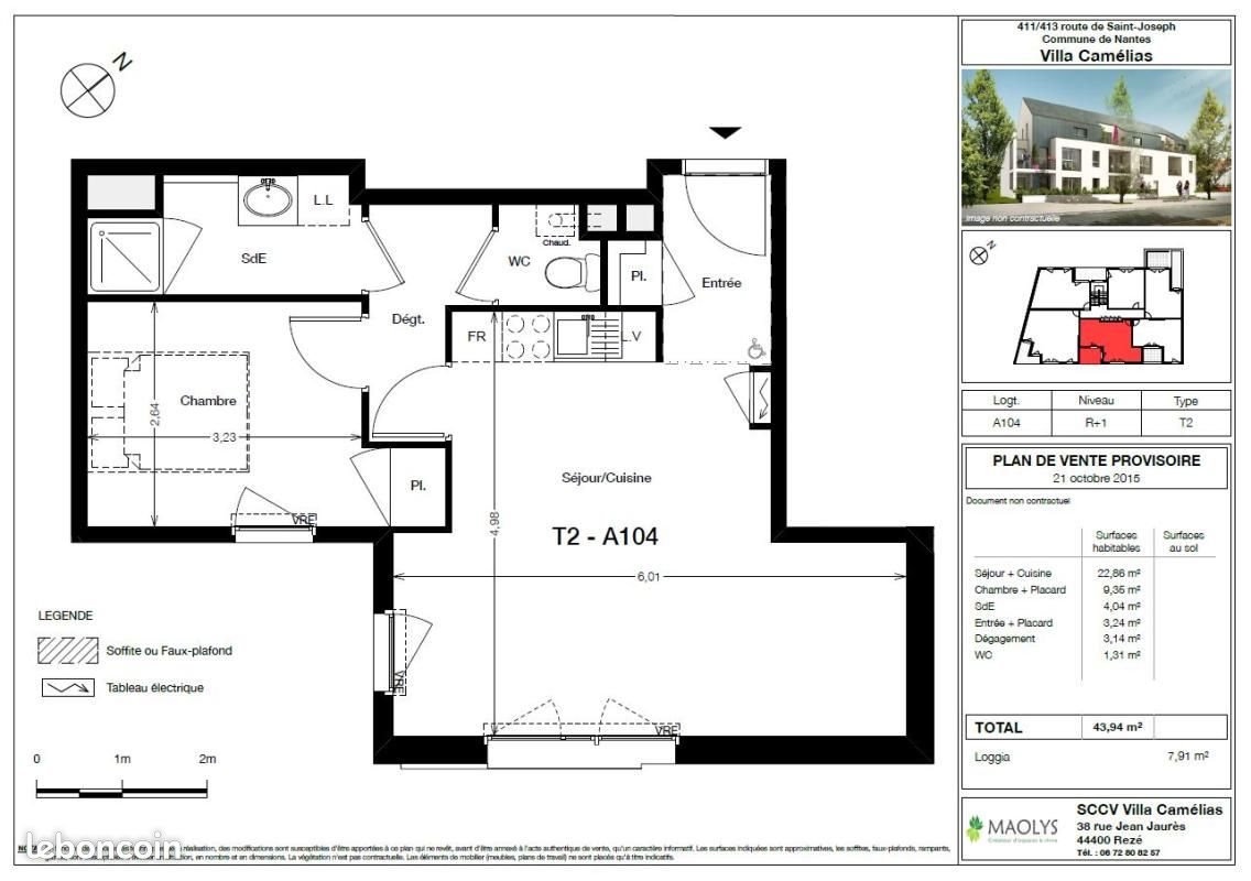 Appartement à louer, 43m², Nantes